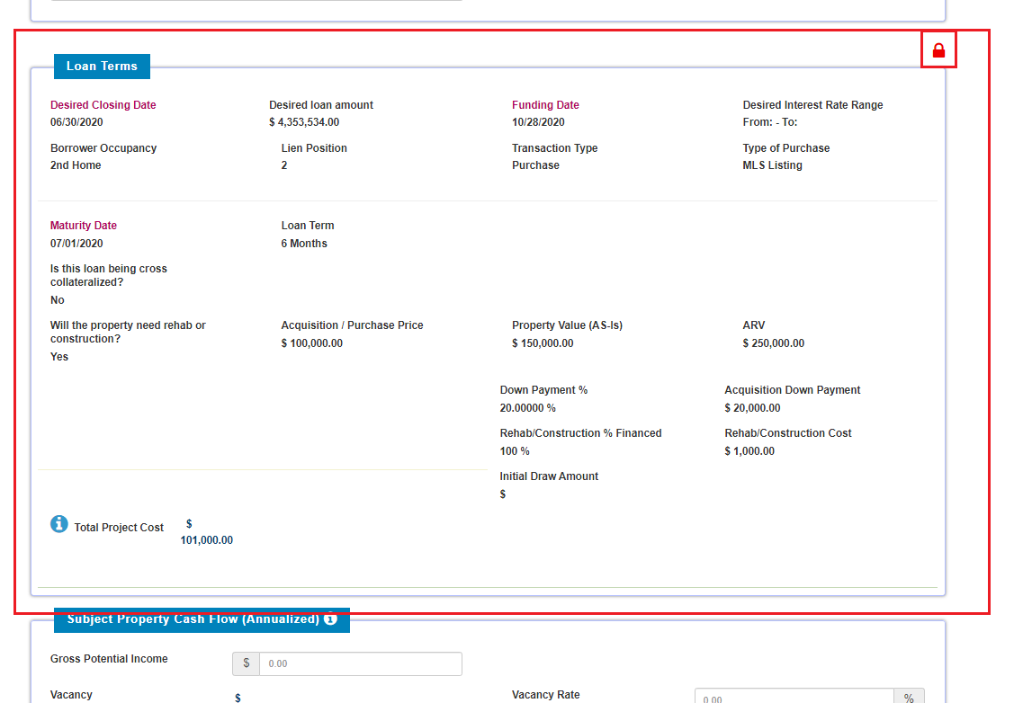 How to Lock & Unlock Loan Terms